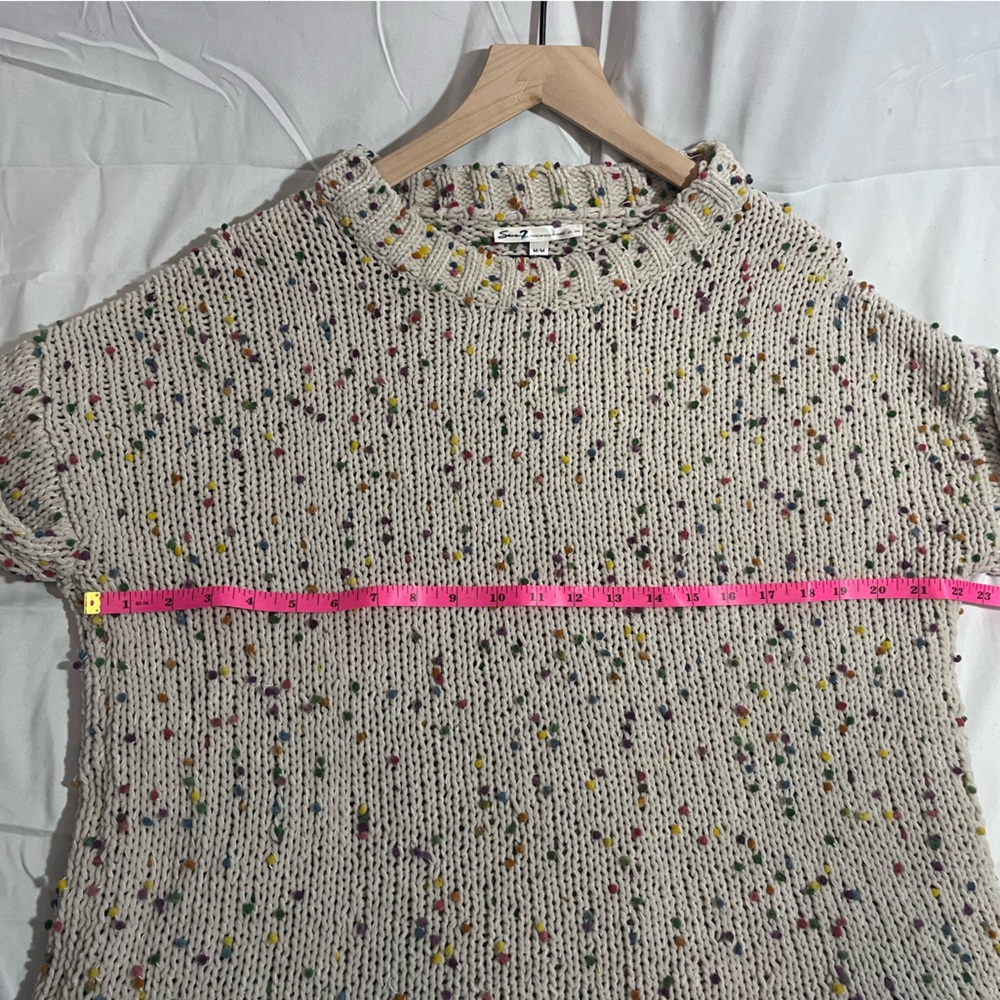 Seven7 Women's Confetti Pom Pom Speckled Sweater - Picture 8 of 12
